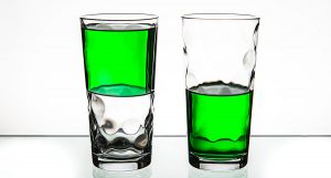 Half full half empty